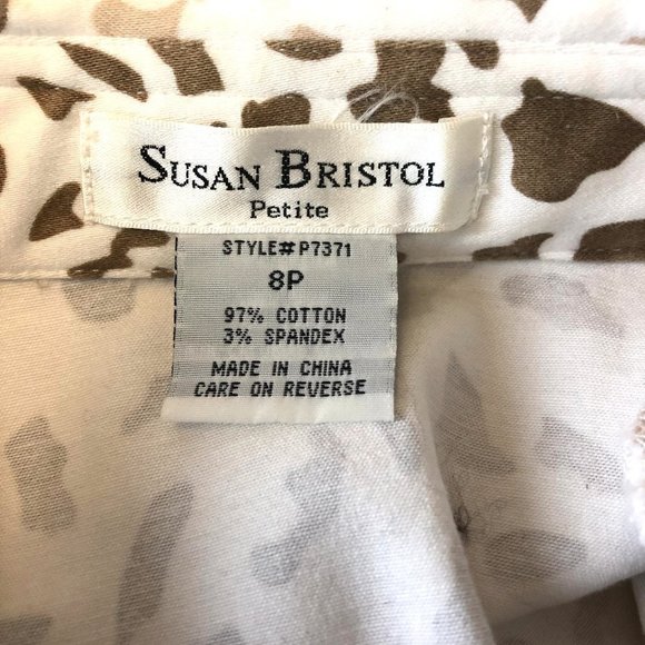 SUSAN BRISTOL Animal Print Belted Jacket Blazer 8 - Picture 8 of 8